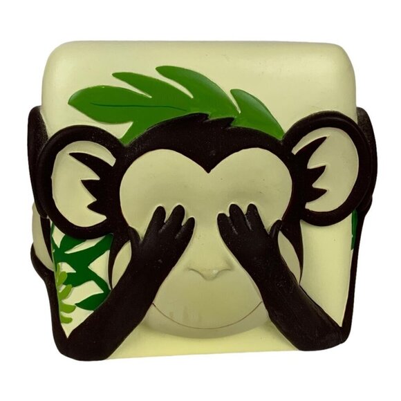 Monkeying Around Resin Tissue Box Cover Kids Bathroom Bedroom Heavy Jungle Theme - Picture 3 of 7